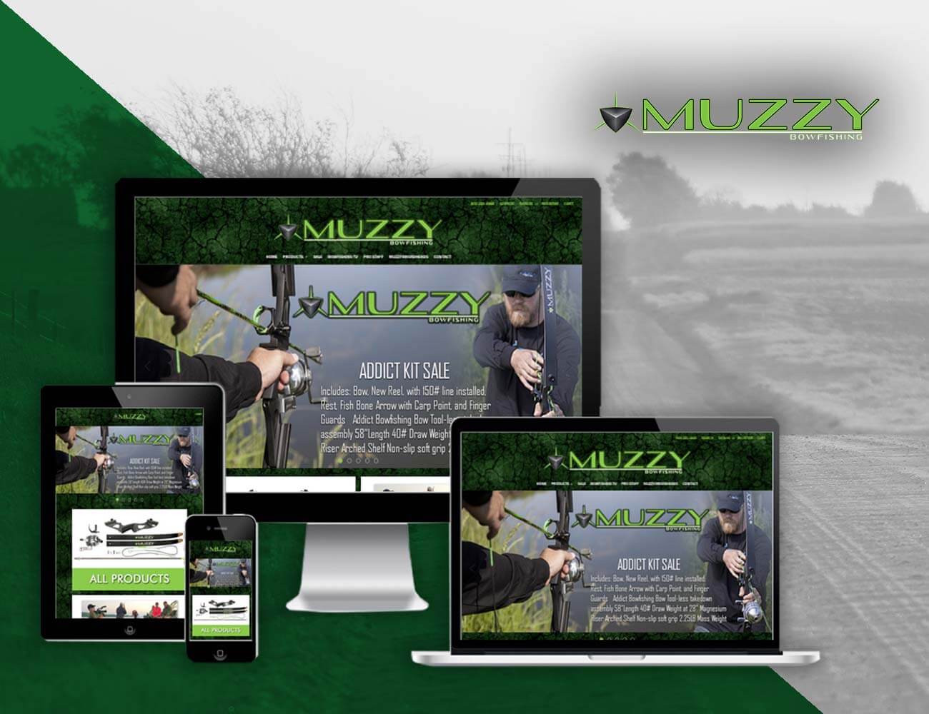 Muzzy Bowfishing website design