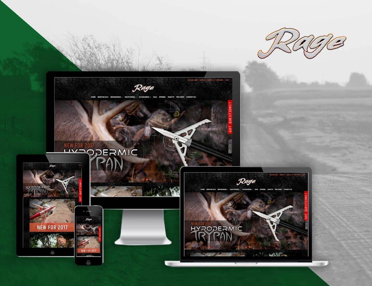 Rage Broadheads website design & marketing